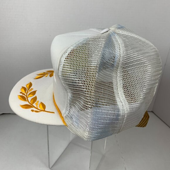 Vintage HAWAII HAWAIIAN Headwear Embroidered Gold Leaf & Rope Snap Back Hat - Picture 7 of 11